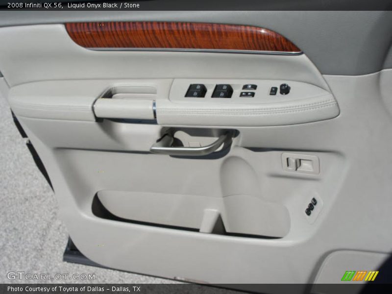 Liquid Onyx Black / Stone 2008 Infiniti QX 56