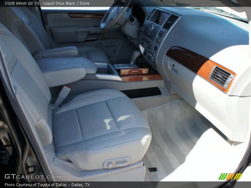 Liquid Onyx Black / Stone 2008 Infiniti QX 56