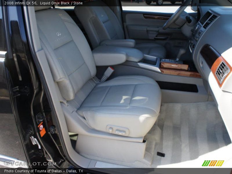 Liquid Onyx Black / Stone 2008 Infiniti QX 56