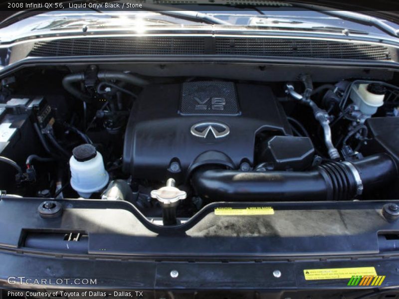 Liquid Onyx Black / Stone 2008 Infiniti QX 56