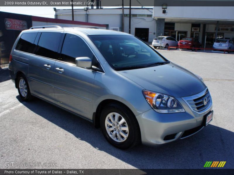Ocean Mist Metallic / Gray 2009 Honda Odyssey EX