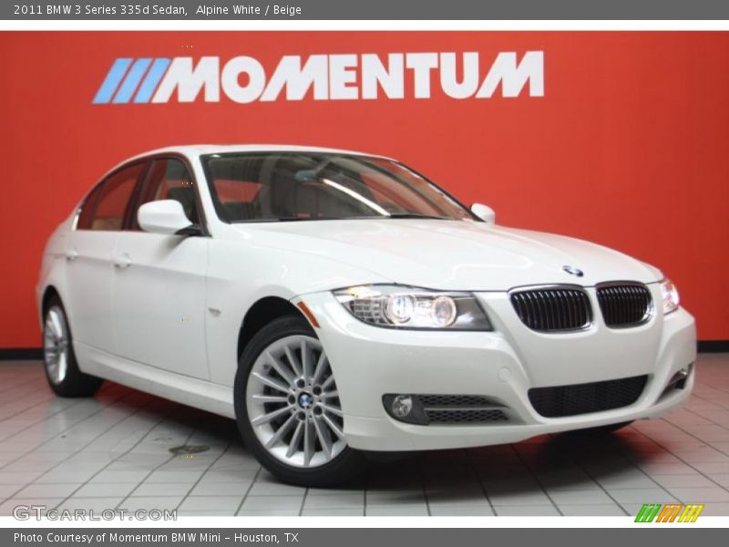 Alpine White / Beige 2011 BMW 3 Series 335d Sedan