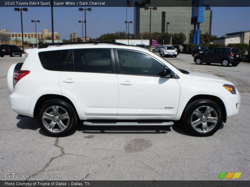 Super White / Dark Charcoal 2010 Toyota RAV4 Sport
