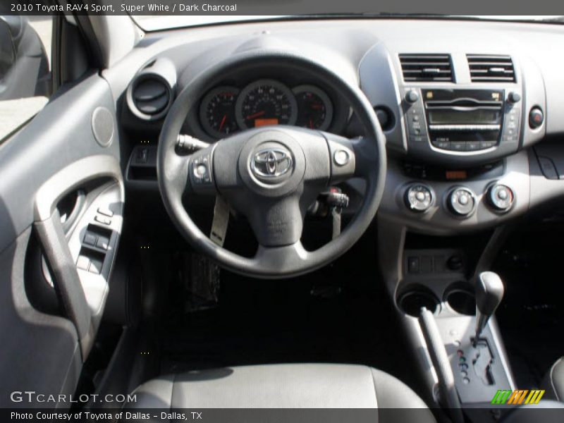 Super White / Dark Charcoal 2010 Toyota RAV4 Sport