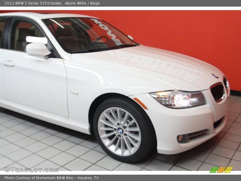 Alpine White / Beige 2011 BMW 3 Series 335d Sedan