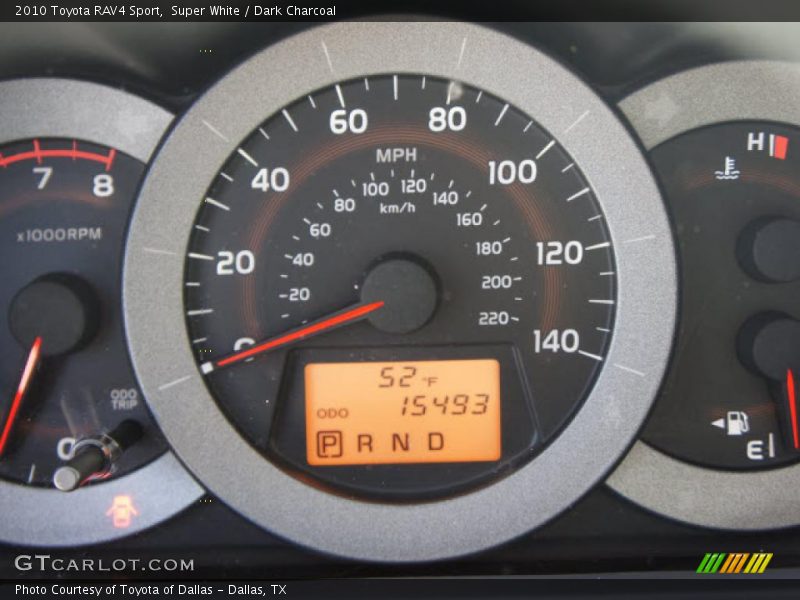 Super White / Dark Charcoal 2010 Toyota RAV4 Sport
