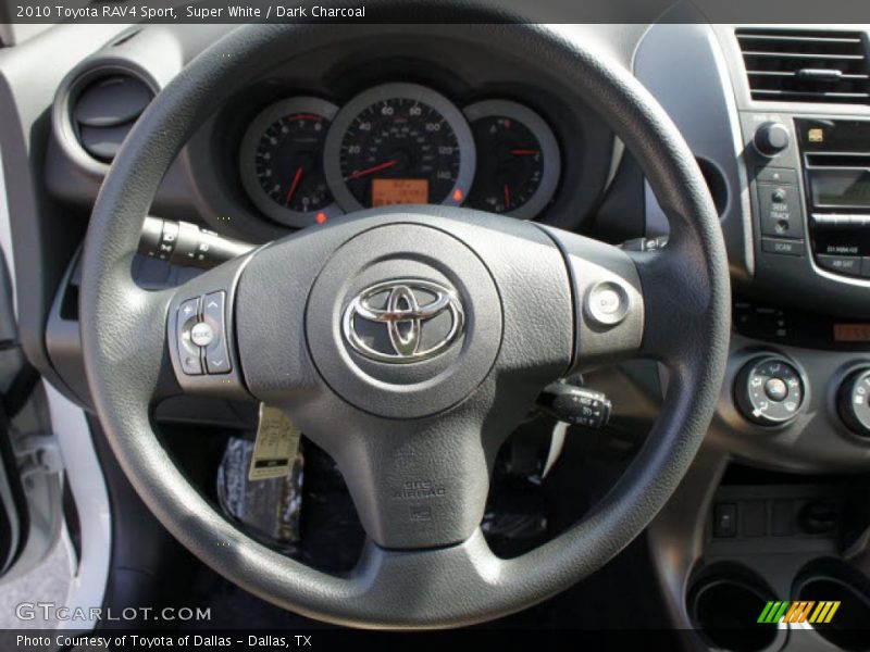 Super White / Dark Charcoal 2010 Toyota RAV4 Sport