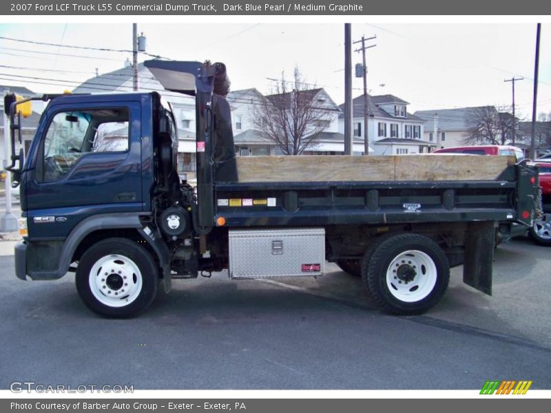 Dark Blue Pearl / Medium Graphite 2007 Ford LCF Truck L55 Commercial Dump Truck