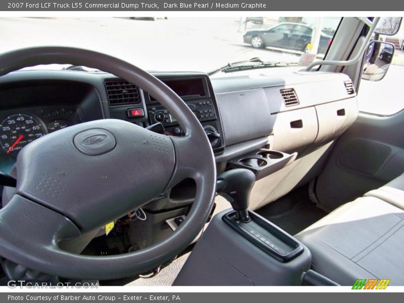 Dark Blue Pearl / Medium Graphite 2007 Ford LCF Truck L55 Commercial Dump Truck