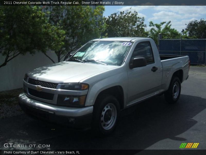 Sheer Silver Metallic / Ebony 2011 Chevrolet Colorado Work Truck Regular Cab