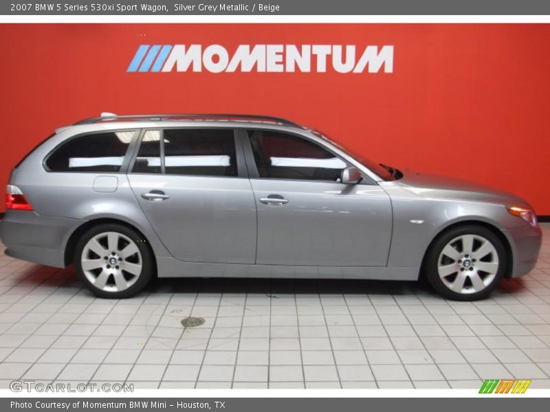 Silver Grey Metallic / Beige 2007 BMW 5 Series 530xi Sport Wagon