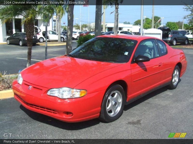 Victory Red / Ebony Black 2004 Chevrolet Monte Carlo LS