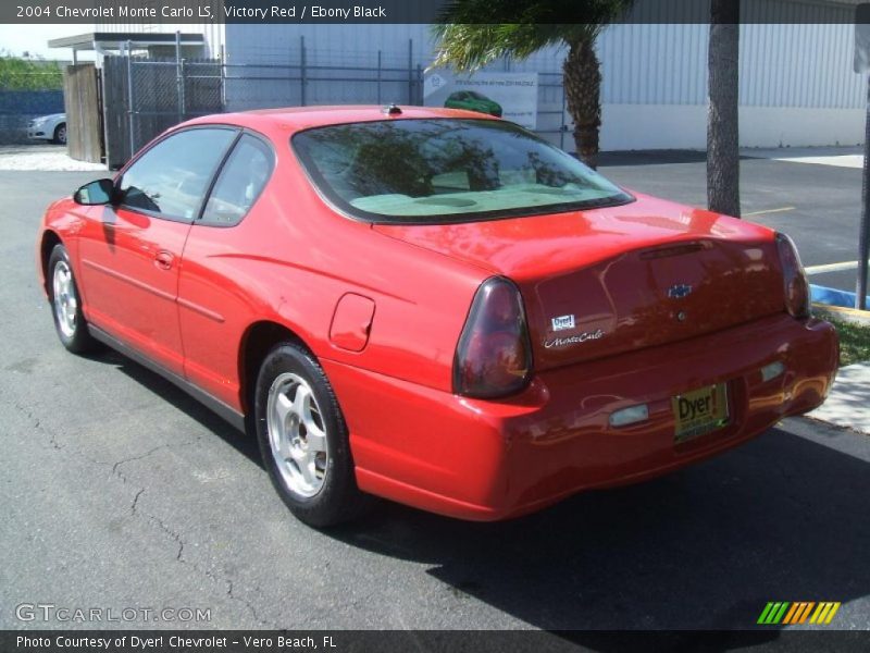 Victory Red / Ebony Black 2004 Chevrolet Monte Carlo LS