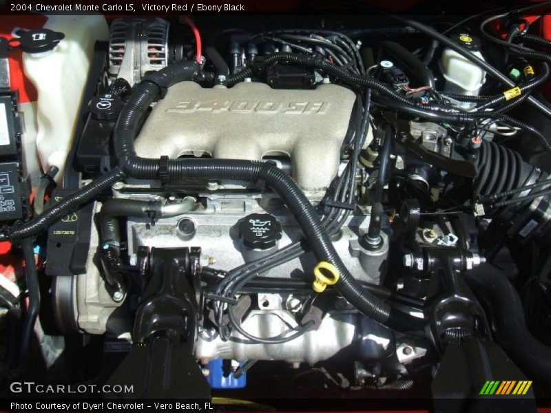 Victory Red / Ebony Black 2004 Chevrolet Monte Carlo LS