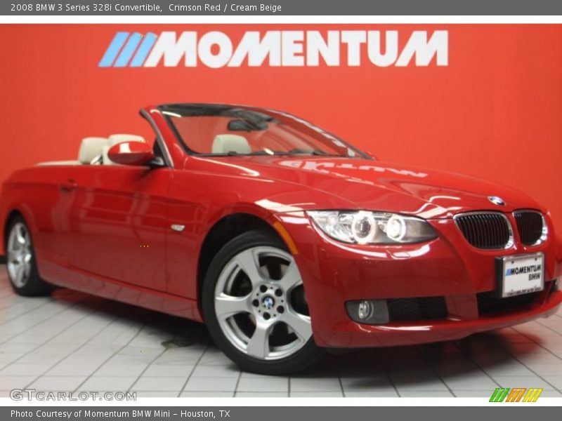 Crimson Red / Cream Beige 2008 BMW 3 Series 328i Convertible