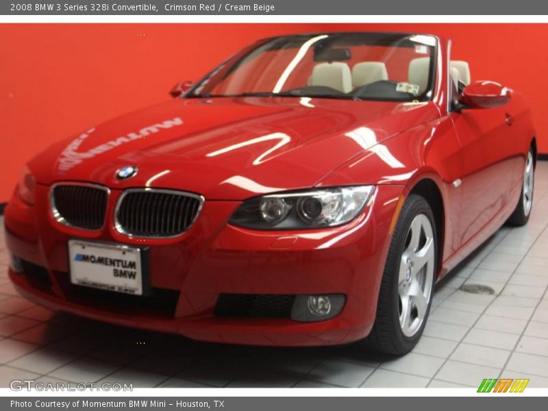 Crimson Red / Cream Beige 2008 BMW 3 Series 328i Convertible