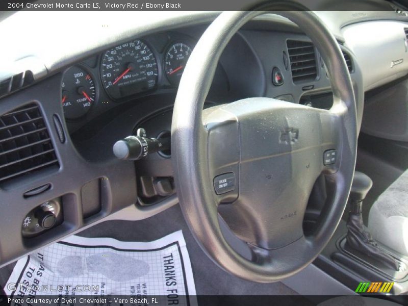 Victory Red / Ebony Black 2004 Chevrolet Monte Carlo LS