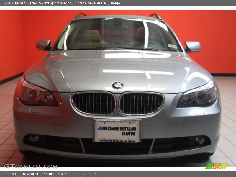 Silver Grey Metallic / Beige 2007 BMW 5 Series 530xi Sport Wagon