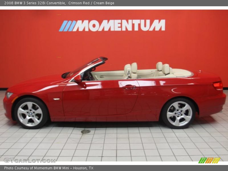 Crimson Red / Cream Beige 2008 BMW 3 Series 328i Convertible