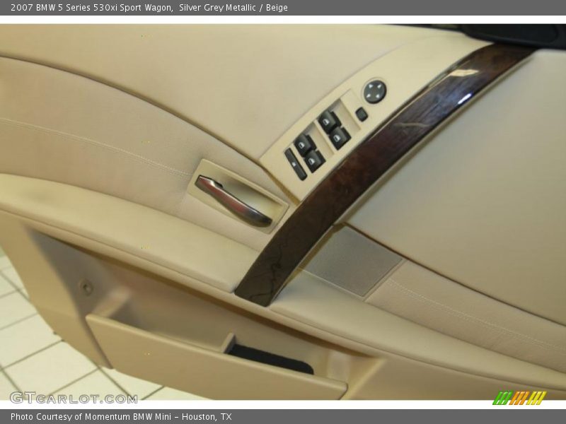 Silver Grey Metallic / Beige 2007 BMW 5 Series 530xi Sport Wagon