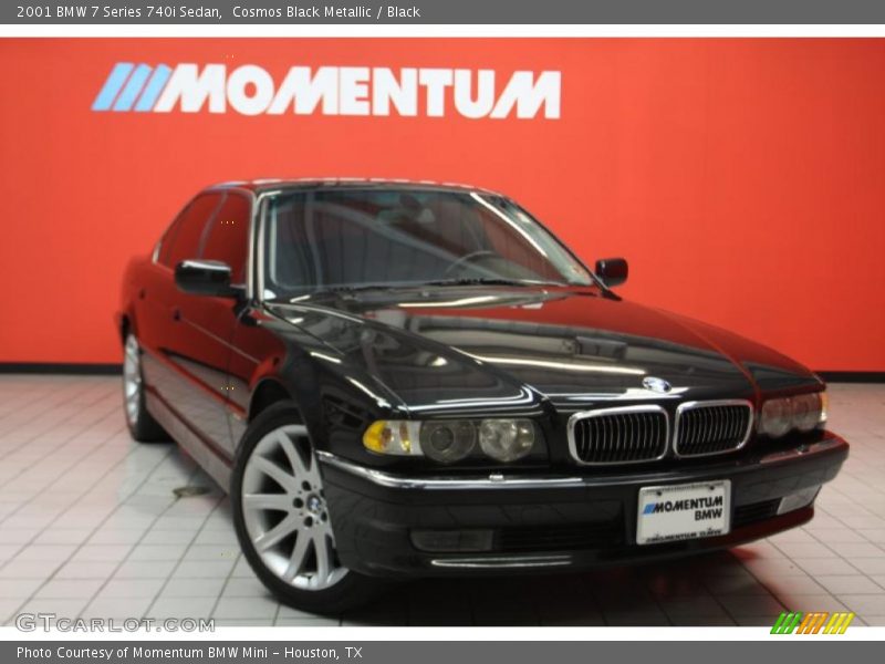 Cosmos Black Metallic / Black 2001 BMW 7 Series 740i Sedan