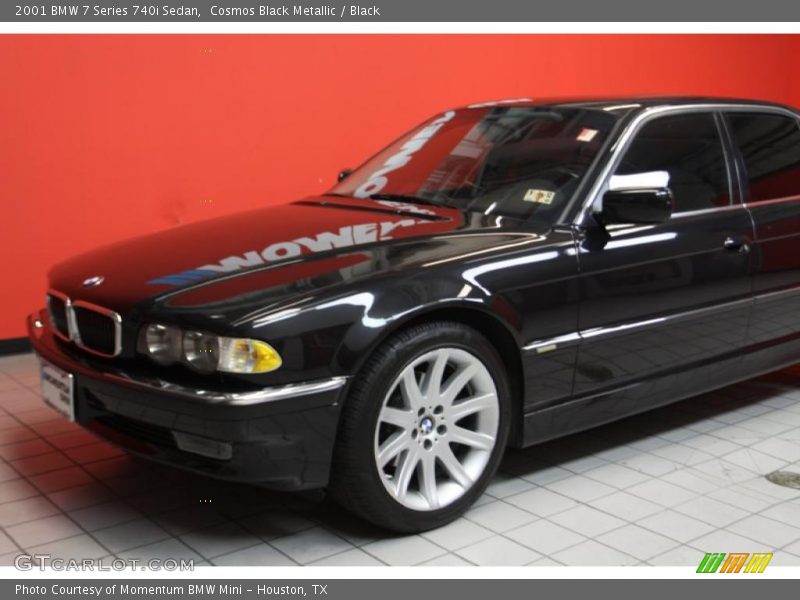 Cosmos Black Metallic / Black 2001 BMW 7 Series 740i Sedan
