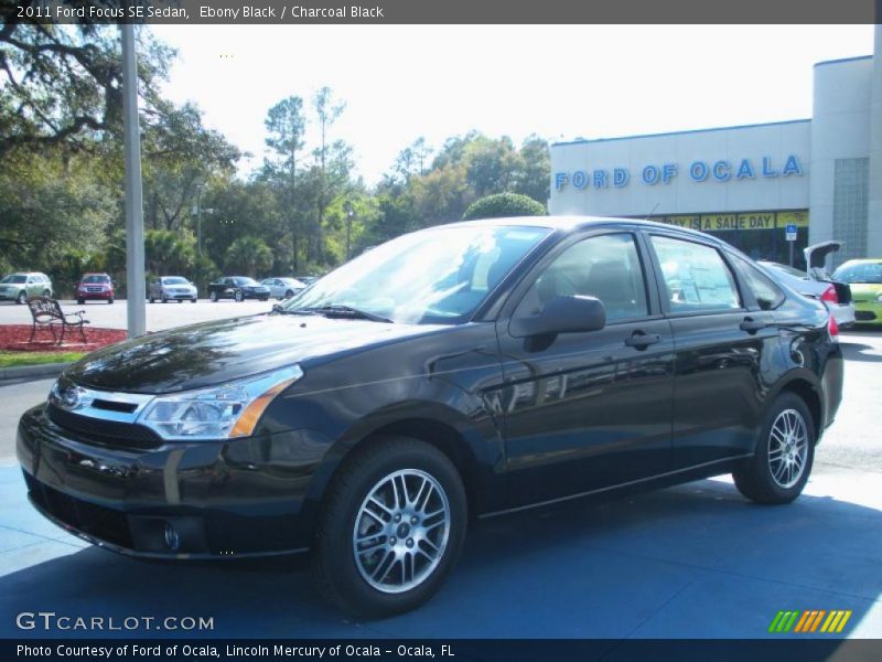 Ebony Black / Charcoal Black 2011 Ford Focus SE Sedan