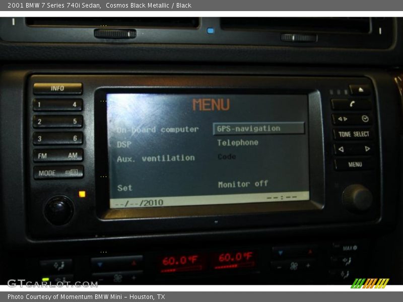 Controls of 2001 7 Series 740i Sedan