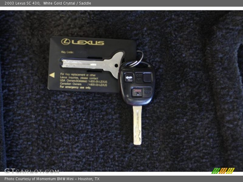 White Gold Crystal / Saddle 2003 Lexus SC 430