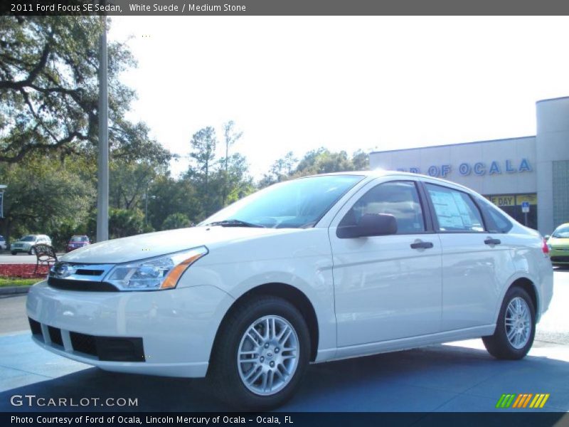 White Suede / Medium Stone 2011 Ford Focus SE Sedan