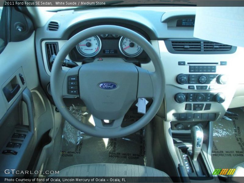 White Suede / Medium Stone 2011 Ford Focus SE Sedan