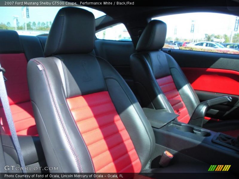 Performance White / Black/Red 2007 Ford Mustang Shelby GT500 Coupe