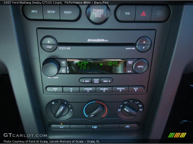 Performance White / Black/Red 2007 Ford Mustang Shelby GT500 Coupe