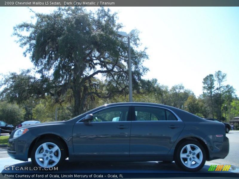 Dark Gray Metallic / Titanium 2009 Chevrolet Malibu LS Sedan