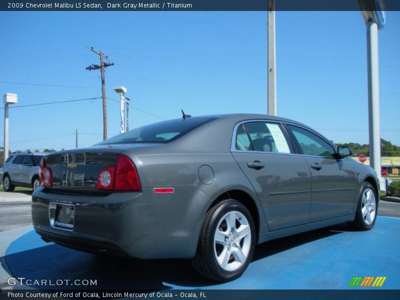 Dark Gray Metallic / Titanium 2009 Chevrolet Malibu LS Sedan