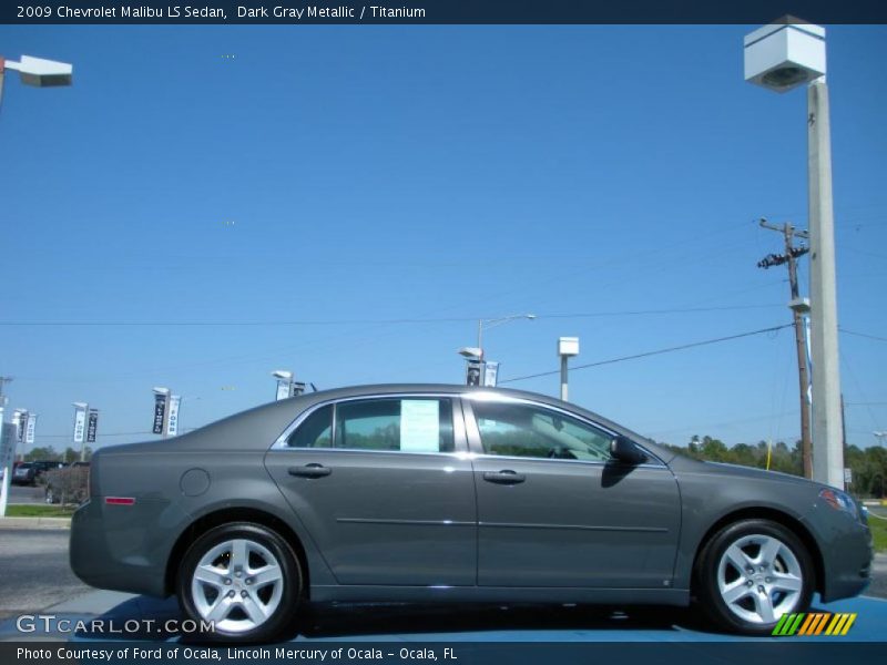 Dark Gray Metallic / Titanium 2009 Chevrolet Malibu LS Sedan