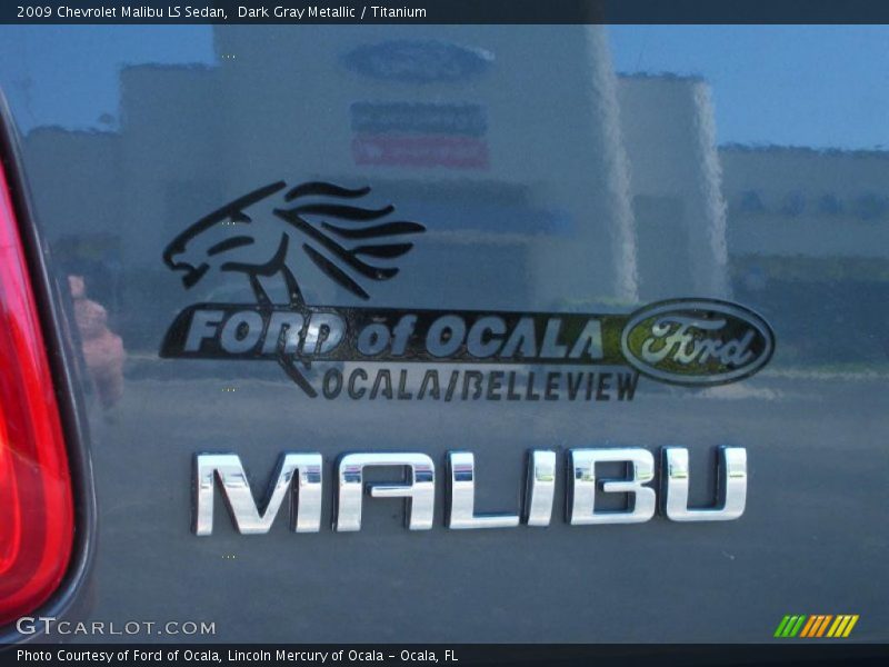 Dark Gray Metallic / Titanium 2009 Chevrolet Malibu LS Sedan