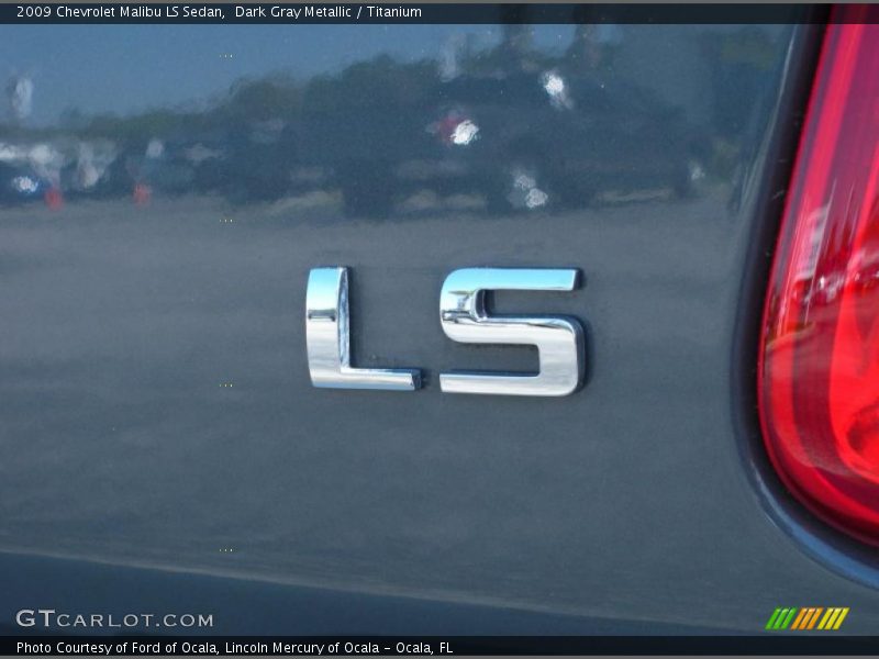 Dark Gray Metallic / Titanium 2009 Chevrolet Malibu LS Sedan