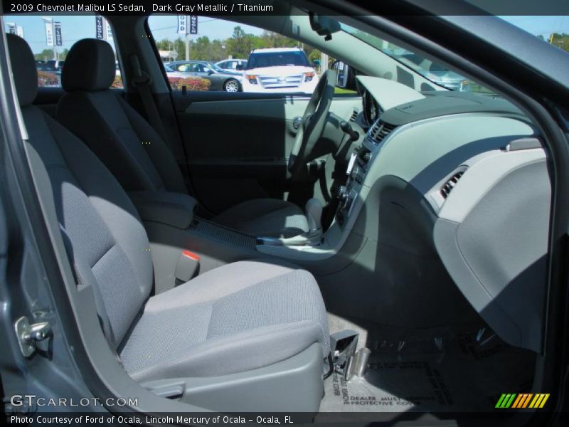 Dark Gray Metallic / Titanium 2009 Chevrolet Malibu LS Sedan