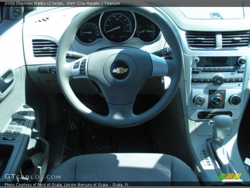 Dark Gray Metallic / Titanium 2009 Chevrolet Malibu LS Sedan