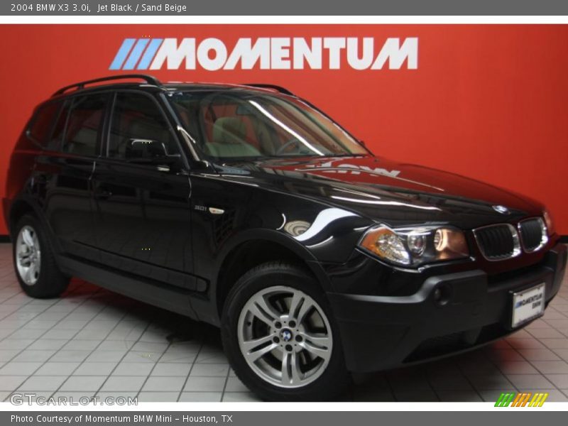 Jet Black / Sand Beige 2004 BMW X3 3.0i
