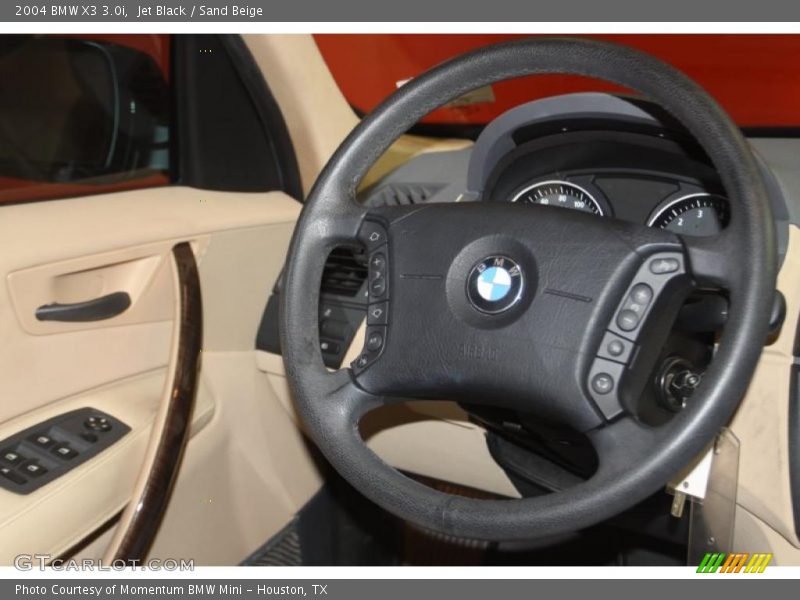 Jet Black / Sand Beige 2004 BMW X3 3.0i