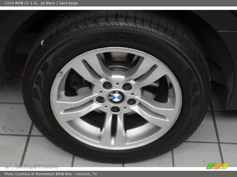 Jet Black / Sand Beige 2004 BMW X3 3.0i