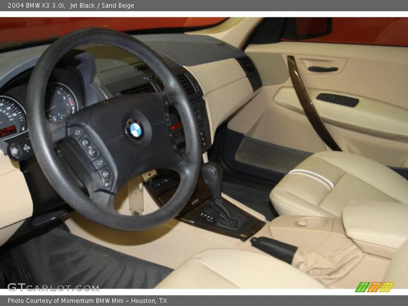 Jet Black / Sand Beige 2004 BMW X3 3.0i