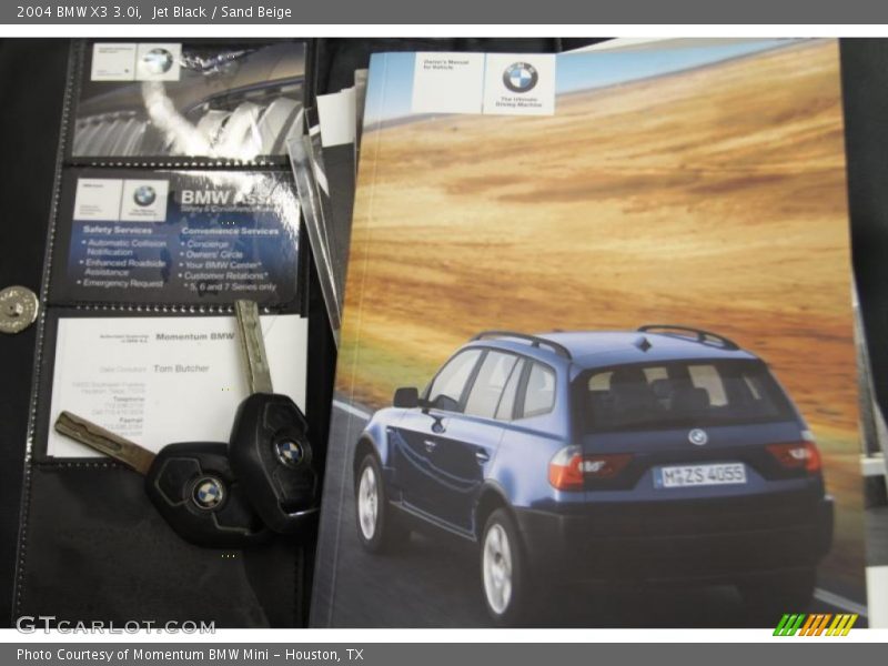 Jet Black / Sand Beige 2004 BMW X3 3.0i