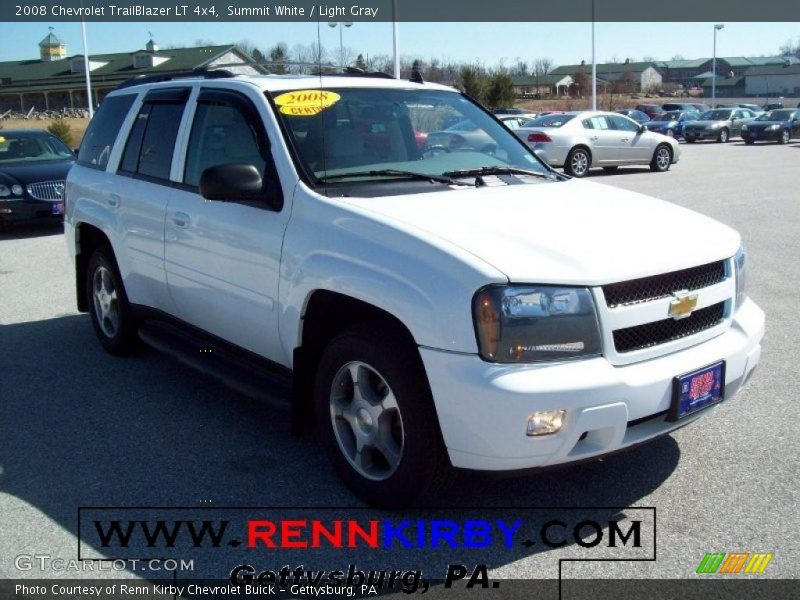 Summit White / Light Gray 2008 Chevrolet TrailBlazer LT 4x4