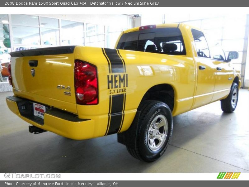 Detonator Yellow / Medium Slate Gray 2008 Dodge Ram 1500 Sport Quad Cab 4x4
