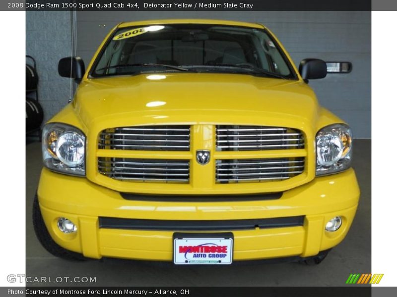 Detonator Yellow / Medium Slate Gray 2008 Dodge Ram 1500 Sport Quad Cab 4x4
