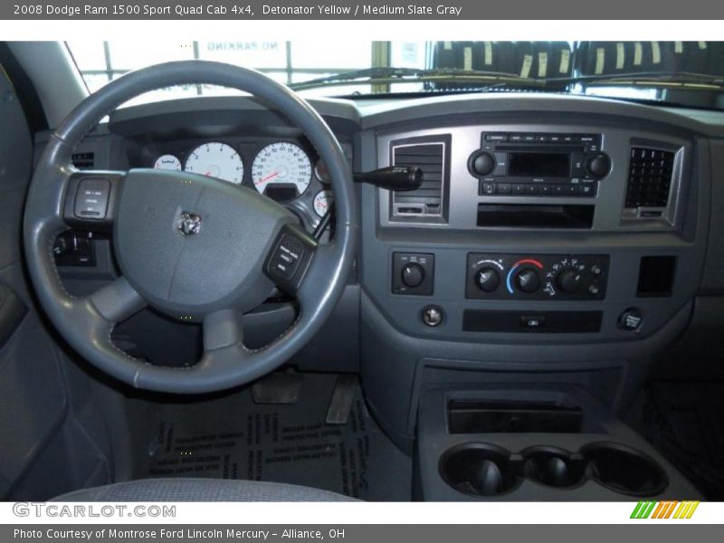 Detonator Yellow / Medium Slate Gray 2008 Dodge Ram 1500 Sport Quad Cab 4x4