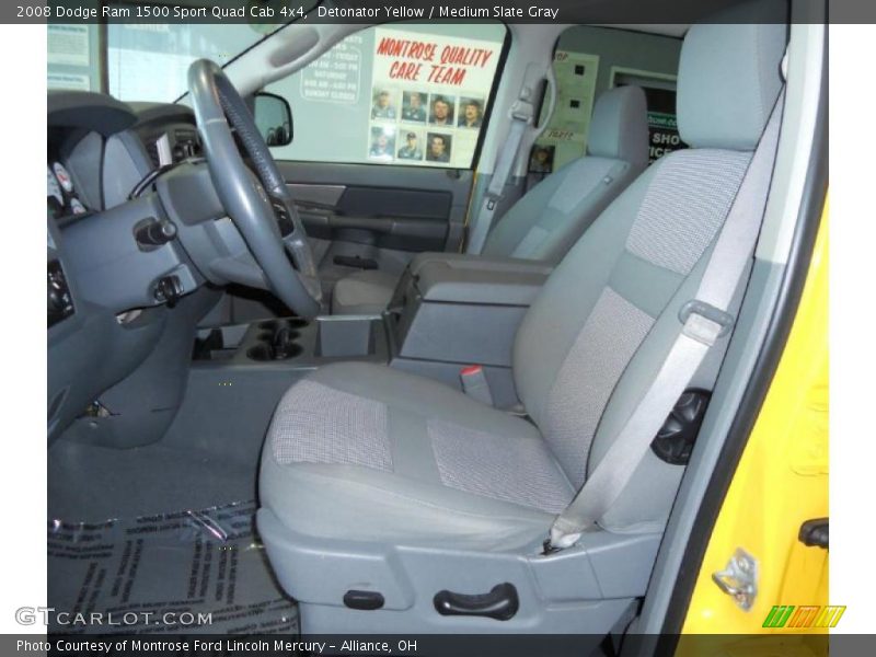 Detonator Yellow / Medium Slate Gray 2008 Dodge Ram 1500 Sport Quad Cab 4x4